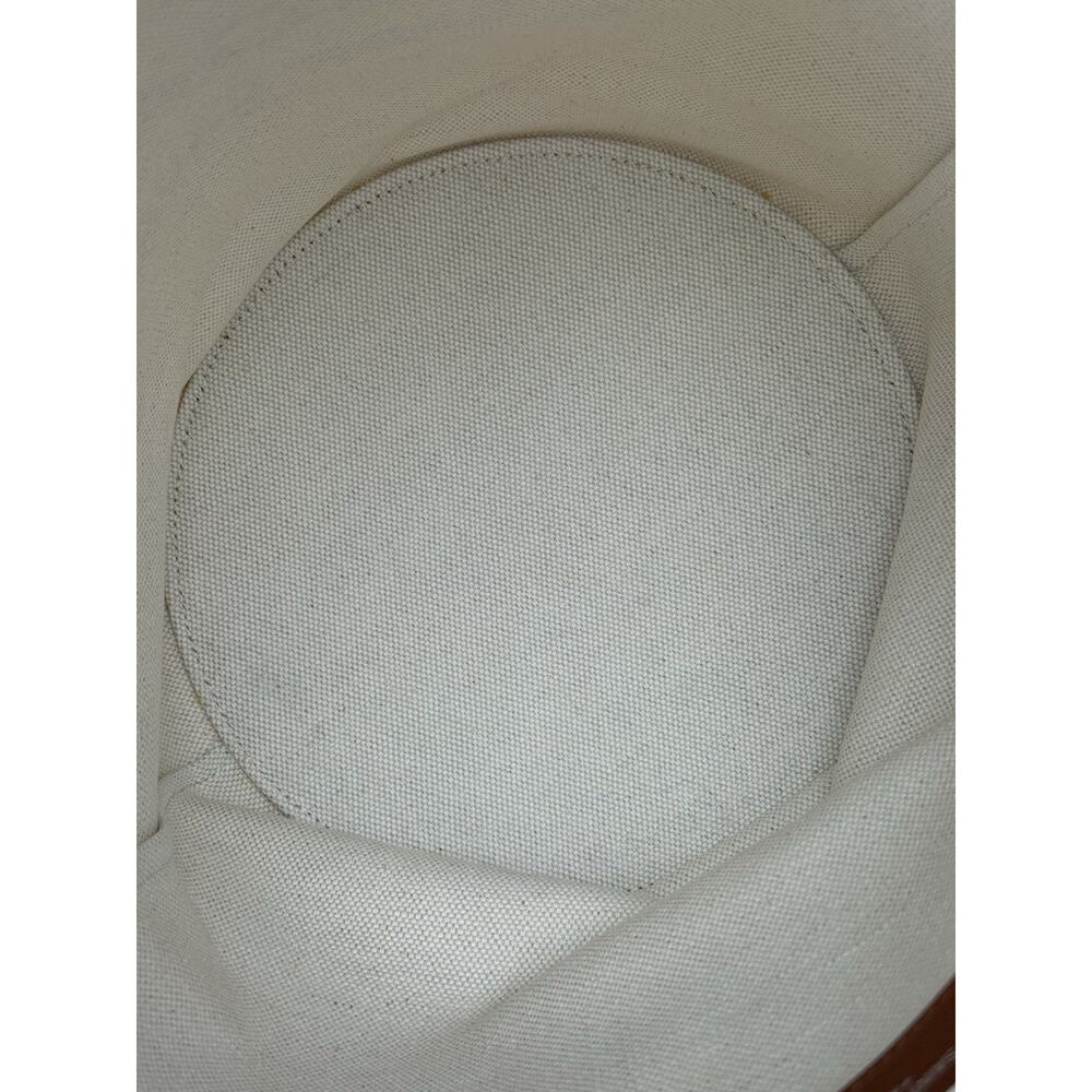 Saint Laurent Rive Gauche Linen Leather Women’s Bucket Bag in Beige - Picture 13 of 16